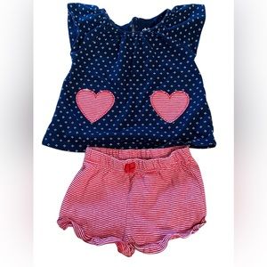 12M Carter’s Child of Mine 2-pc matching outfit - Red, White & Blue